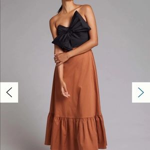 Anthropologie Bow-Tie Maxi Dress